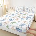thumbnail image 3 of Castle Fairy Animal Dragon 4pcs Bed Sheets,Love Heart Rainbow King Sheets,Cute Princess Super Cozy Sheet Set,Ultra Soft Cartoon Home Decor, 3 of 7