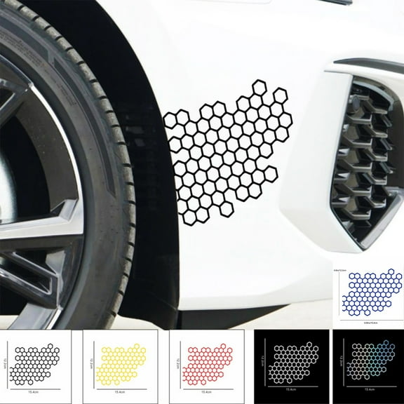 Nsxcdh Car Tail Light Stickers,Honeycomb Pattern Motorcycle Decals,Waterproof and Durable Film,DIY Personalization for Scooters and Cars
