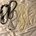 thumbnail image 2 of Time Crossbody Pearl Bow Heart Long Chain Suitable For Phone Case Hanging Rope single Shoulder Hanging Rope Decoration WHITE Other, 2 of 6