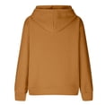 thumbnail image 4 of Tunic Tops for Leggings Plus Fall Relaxed Fit Hooded Long Sleeve Dolman Drop Shoulder Hoody Solid Color Hoodie Ribbed Knit Hoodies Hoodie(Yellow,S), 4 of 4