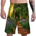 thumbnail image 1 of toraway Men's Flower Beach Shorts Casual Lightweight Drawstring Shorts S, 1 of 3