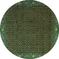 thumbnail image 1 of Ahgly Company Indoor Round Persian Turquoise Blue Traditional Area Rugs, 8' Round, 1 of 4