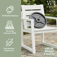 thumbnail image 5 of WestinTrends Cape May 9-Piece HDPE Outdoor Furniture Patio Dining Table With Umbrella Hole and Chairs Set For 8, White, 5 of 16