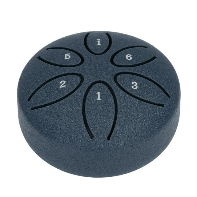 Tambor de Lengua de Acero, Tambor de Lluvia de 3 Pulgadas y 6 Tonos, Tambor de Mano para Meditacia y Yoga