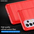 thumbnail image 6 of Samsung A33 5G case,Galaxy A33 5G case,with HD Screen Protector, Fashion Shock-Absorption Flexible TPU Bumper Soft Rubber Protective Case Cove for Samsung Galaxy A33 5G (Red Brushed TPU), 6 of 16