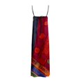 thumbnail image 3 of WILLBEST Dress Robes pour Femmes Maxi Femmes Bordure Contrastée Bretelles Spaghetti Tenues d'Été Voyage Robes Longues Sans Manches, 3 of 5
