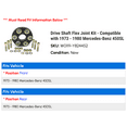 thumbnail image 2 of Drive Shaft Flex Joint Kit - Compatible with 1973 - 1980 Mercedes-Benz 450SL 1974 1975 1976 1977 1978 1979, 2 of 2
