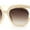 Ivory Brown, variant on Eccentric Half Rim High Temple Runway Fashion Sunglasses Ivory Brown