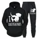 thumbnail image 2 of Trajes para hombre con estampado de "I Love Dachshunds", sudaderas con capucha y pantalones con letras de animales divertidos, conjuntos de 2 piezas, sudaderas casuales para amantes de los perros salc, 2 of 5