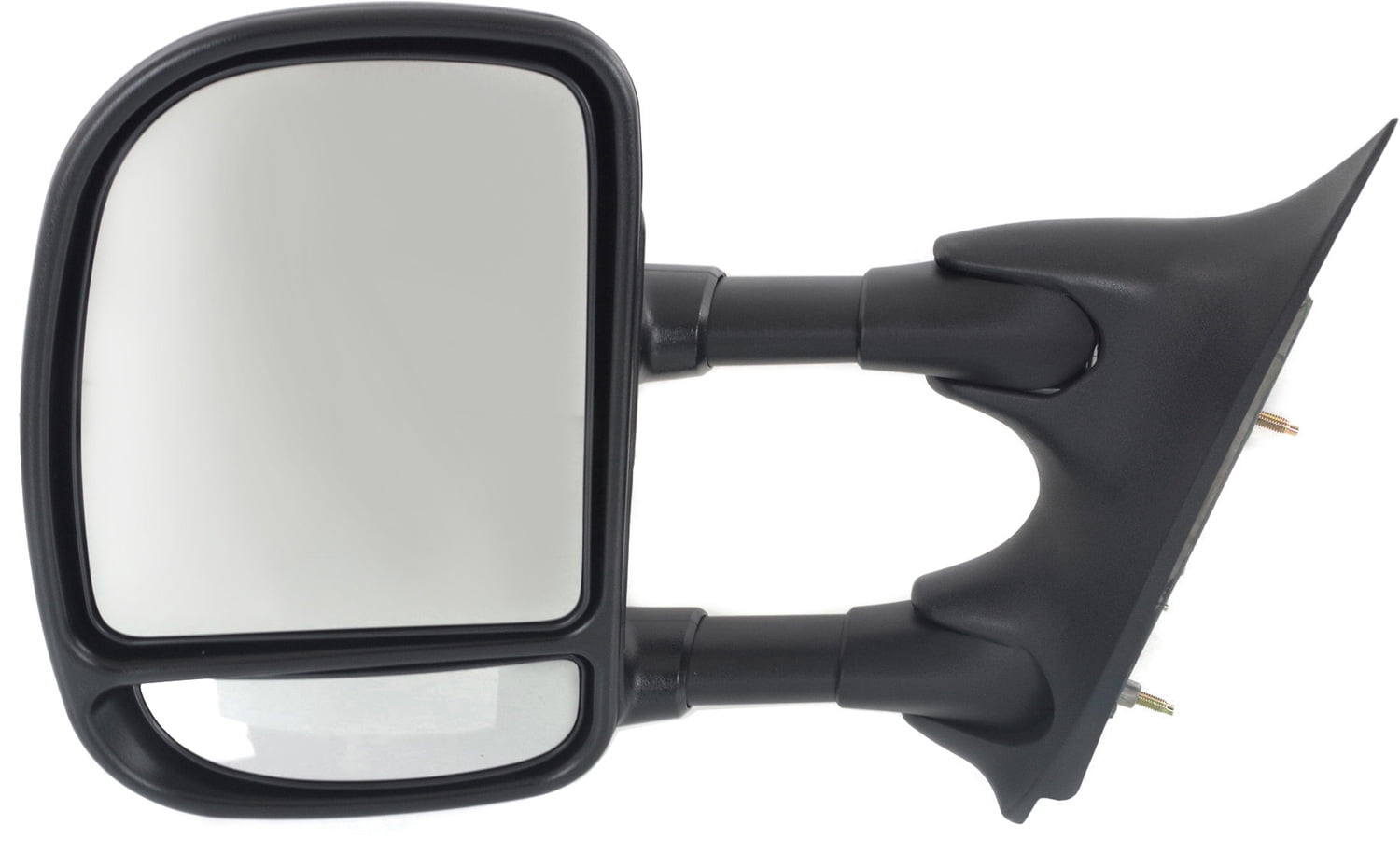 Towing Mirror Compatible With 1999-2007 Ford F-250 Super Duty F-350 Left Driver Side w/ Blind Spot Corner Glass Textured Black Kool-Vue