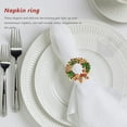 thumbnail image 2 of Set of 8 Napkin Ring Wreath Napkin Ring Holder for Xmas, Thanksgiving, Wedding, Holiday Party Table Decoration, 2 of 6