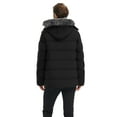 thumbnail image 4 of Wantdo Men's Recycled Winter Hooded Jacket Insulated Winter Coat with Removable Faux Fur Hood Black XL, 4 of 10