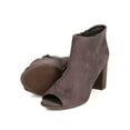 thumbnail image 4 of New Women Breckelles Amber-31 Faux Suede Peep Toe Chunky Heel Bootie, 4 of 5