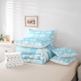 thumbnail image 6 of Feelyou Teens Elephant Bedding Comforter Set 7pcs, Damask Mandala Flower King Bedding Sets, 6 of 8