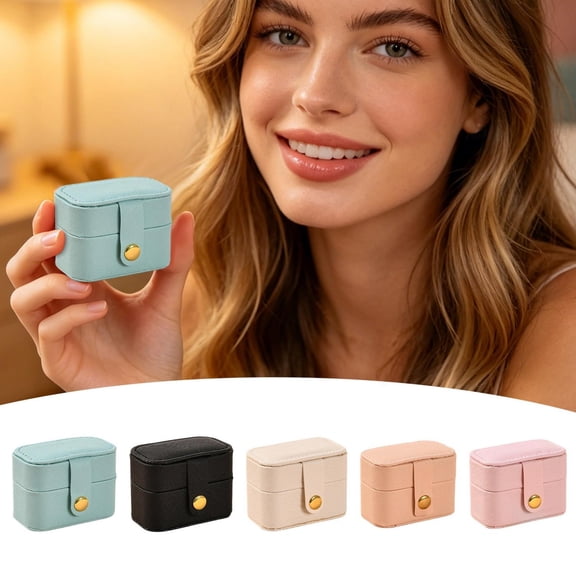 CozeLy PU Leather Ring Pillow Box for Wedding Elegant Engagement Proposal Ring Holder Storage Box for Earrings Jewelry Multi-Purpose Small Ring Box