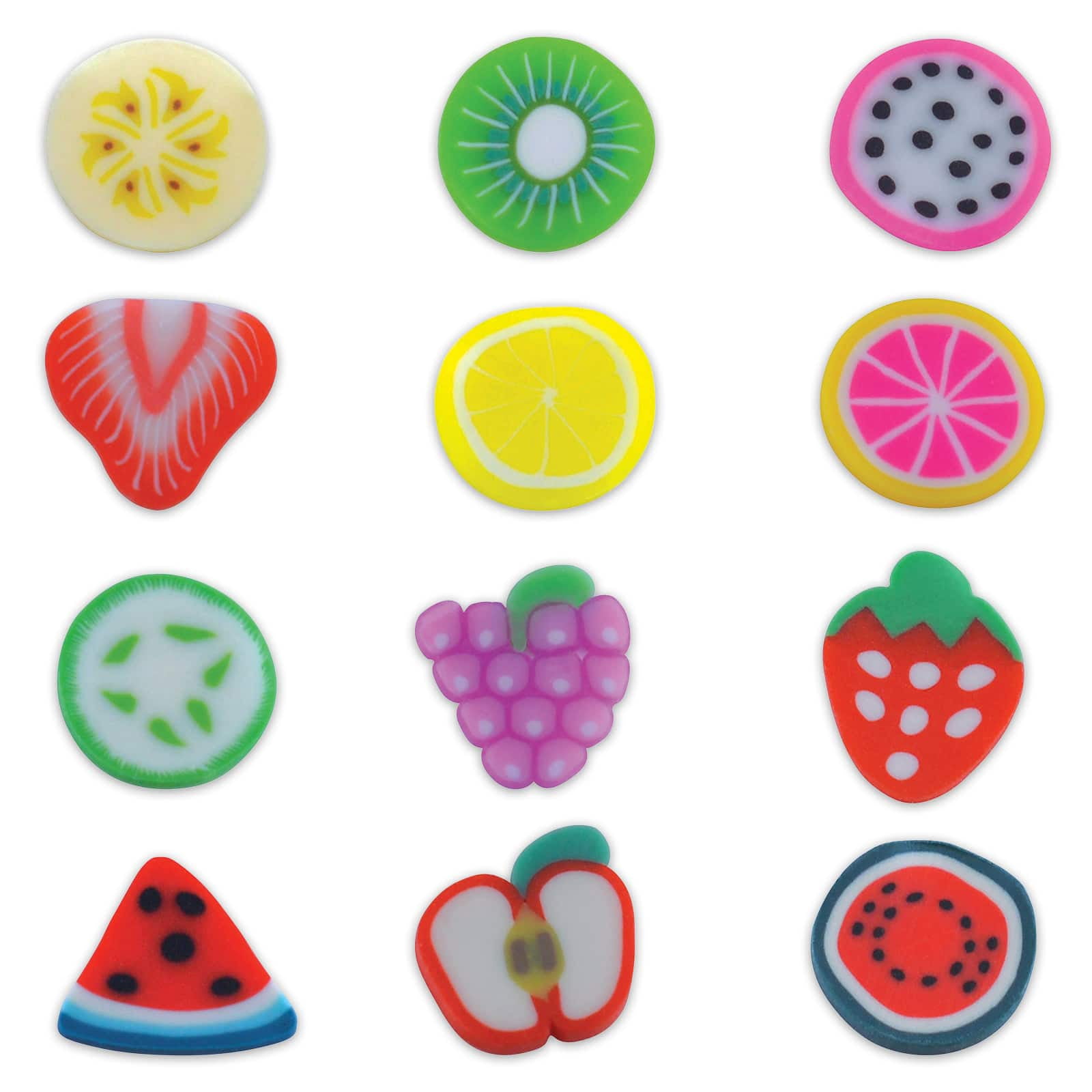 Blue Moon Studio UV Resin Craft Clay Fillers Fruit Slices Set, 12 Pack