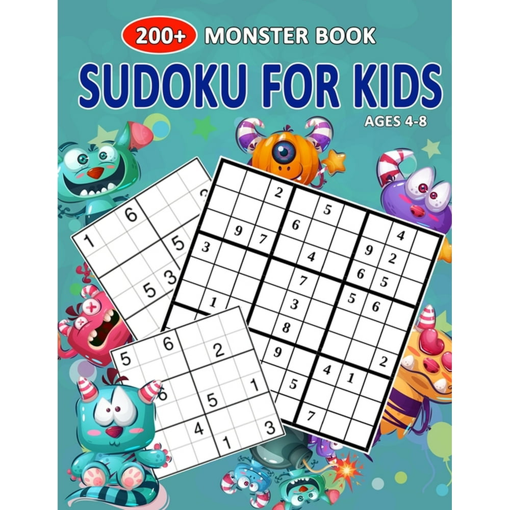 sudoku books 5 200 monster book sudoku for kids ages 4 8