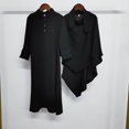 thumbnail image 4 of Black Girls Islamic Dress with Hijab Set Muslim Abaya Prayer Outfit Modest Long Sleeve Dress for Eid Ramadan 4-12 Years Soft Polyester,Size 5-6 T, 4 of 9