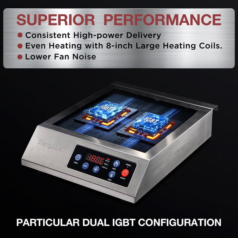 ChangBERT Induction Cooktop, 1800W NSF Certified photo 4