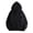 Black, variant on Man Autumn Hoodie Fuzzy Solid Color Long Sleeve Pockets Hooded Sweatshirt Men Hoodie XXXL
