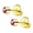 Rose, variant on Gem Earrings Ear Studs Stud Piercings Surgical Steel Pair Silver Rose Gold +-blue