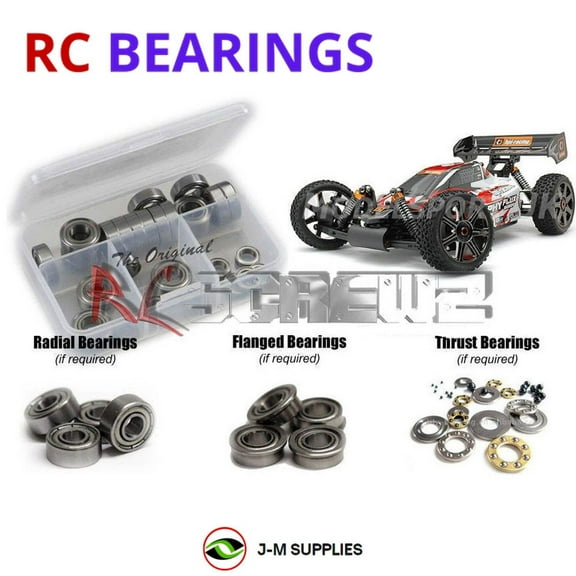 RCScrewZ Metal Shielded Bearings hpi064b for HPI Racing Trophy Flux 1/8th 107016 RC Car | SET