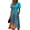 Sky Blue, variant on Minjewel Women's V-Neck Short Sleeve Bohemian Shift Dress - Summer Casual Beach Outfit, Loose Flowy Party Dress, Solid Color Comfy Vacation Mini Dress,Sky Blue,S