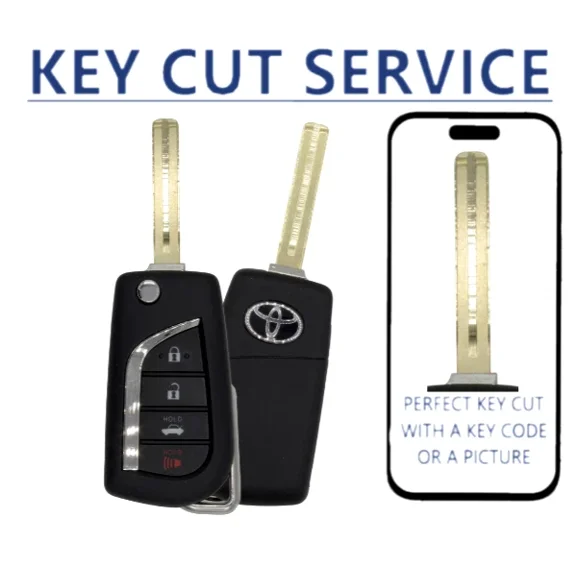 KEY CUT   Toyota Camry 2018-2022 4B Flip Key PN: 89070-06790 HYQ12BFB / H Chip