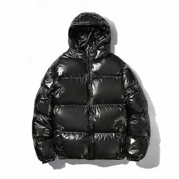 Chaquetas acolchadas brillantes con capucha Abrigos de invierno para hombres