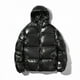 thumbnail image 1 of Chaquetas acolchadas brillantes con capucha Abrigos de invierno para hombres, 1 of 3