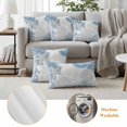 thumbnail image 6 of Light Blue Coastal Outdoor Waterproof Pillow Covers, Grey Beige Coral Starfish Nautical Decorative Square Throw Pillowcase Sofa Cushion Sham for Patio/Couch/Chair, 18"x18" 2 Pack, 6 of 8