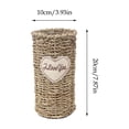 thumbnail image 3 of Straw Woven Planter Basket Handcrafted Decorative Flower Pot For Succulents Dried Floral Arrangements 7.87 Inch Khaki, 3 of 7
