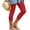 #0007-Red, variant on Favoffer Women High Waist Yoga Pants Split Hem Stretchy Slim Fit Active Bottoms Breathable Calf Length Workout Pants for Fitness