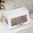 thumbnail image 4 of 19.37*11.81*13.62 in Tea Color Dish Drying Rack and Drain Board with Lid Cover for Homes, Milk Tea Shops, 4 of 20