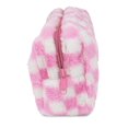thumbnail image 4 of Pen + Gear Plush Pencil Pouch with Pink & White Checked Design, 4 of 4