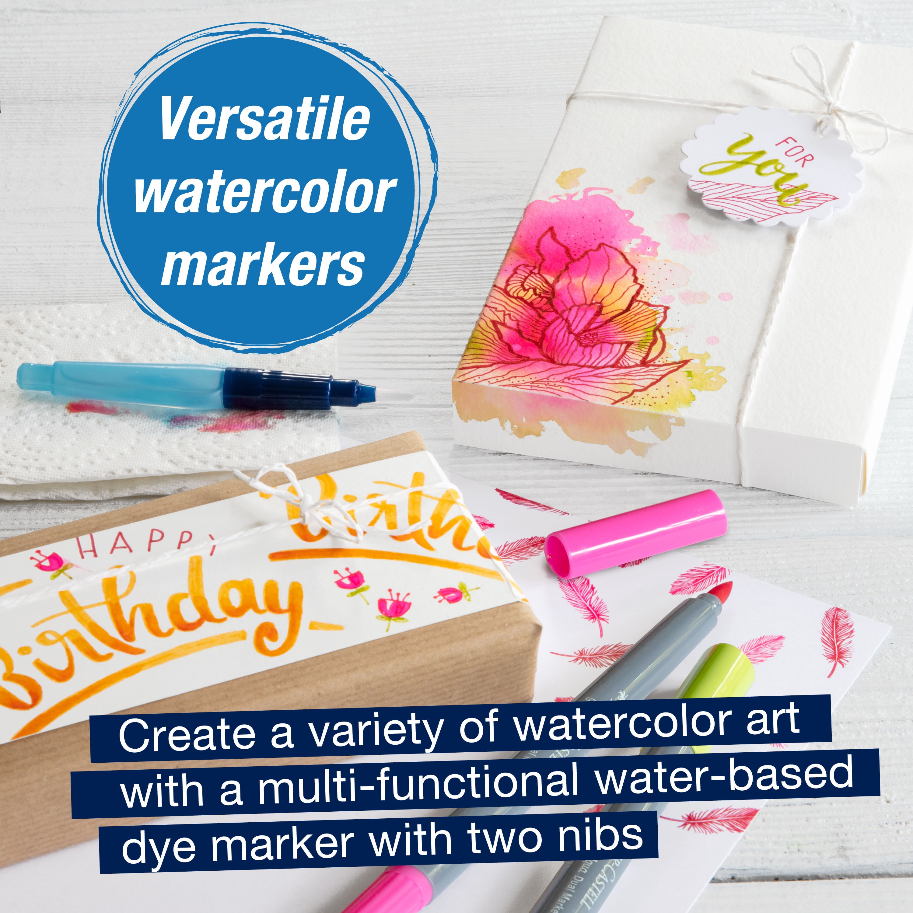 Faber-Castell Goldfaber Aqua Dual Markers- 24 Count Art Set, (Double-Ended Marker)