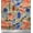 Beige, variant on Soimoi Blue Japan Crepe Satin Fabric Tree & Fox Folk Art Decor Fabric Printed By the Yard 44 Inch Wide