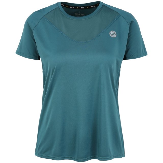 Camiseta Active SKINS Series-3 para mujer verde azulado XS