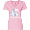 thumbnail image 3 of Inktastic Our First Mothers Day with Polar Bears Women's V-Neck T-Shirt, 3 of 5