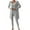 Grey, variant on Lounge Sets for Women, Stylish Knit Tracksuit Casual Crewneck Jogger Pants Outfit Comfortable Wear Soft Stretchy Fabric Daily, Suits(Light Purple,2XL)