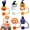 Color 4, variant on 5 Halloween Cup Straw Lids, Silicone Straw Lids for 30 and 40 oz Glass Cups with Handles, 10mm 0.4 inch Dust-proof Reusable Straw Tip Covers, can be used as Halloween gifts.