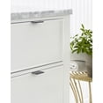 thumbnail image 2 of Amerock Streamline II 1-3/4 inch (44mm) Length Matte Black Cabinet Finger Edge Pull, 10 Pack, 2 of 4