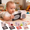 thumbnail image 3 of BUTOMKY High Contrast Baby Flashcards - 5.5''×5.5'' Black White & Colorful Visual Stimulation Cards, Sensory & Brain Development Learning Toys for Newborns Infants 0-3-6-12-36 Months, Shower Gift, 3 of 11