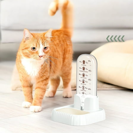 Wuztai Automatic Pet Feeder and Water Dispenser 520ml, Large Capacity Self-Feeding for Cats Dogs, Pet Feeding Station Waterer Bowl