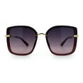 thumbnail image 3 of Polarized Womens 90s Glamour Butterfly Designer Sunglasses Burgundy - Smoke, 3 of 8