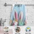 thumbnail image 5 of Decorated Easter Eggs Hand Towels 2 PCS, Cute Bunny Ears Kitchen Towel Ultra Soft and Highly Absorbent,Decorative Fingertip Face Towel for Bathroom Hotel, 28.3"x14.4", 5 of 5