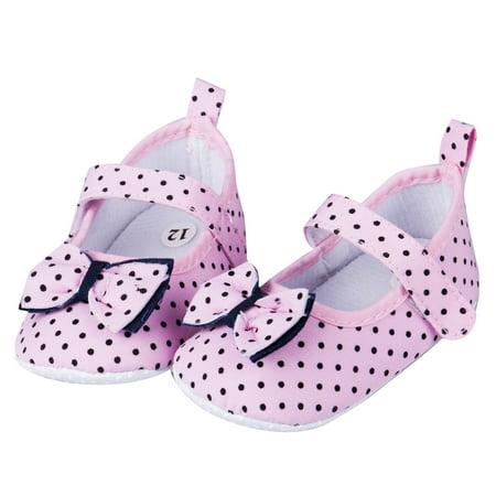 

Newborn Baby Girl Soft Sole Polka Dot Shoes Anti-slip Sneaker Prewalker