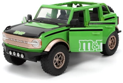 Jada Toys - Hollywood Rides - M&M'S 2021 Ford Bronco with Green M&M'S Metal Figure
