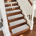 thumbnail image 4 of Pure Era Bullnose 9" x 30" Carpet Stair Treads Protector Cover Indoor Non Slip Self Adhensive Set of 14,Light Gray, 4 of 9
