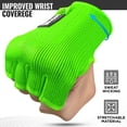 thumbnail image 4 of WYOX Quick Boxing Hand Wraps MMA Inner Gloves Wraps Compression Half Finger Bandages for Fitness, Training & Resistance (Green ‑ L/XL), 4 of 8